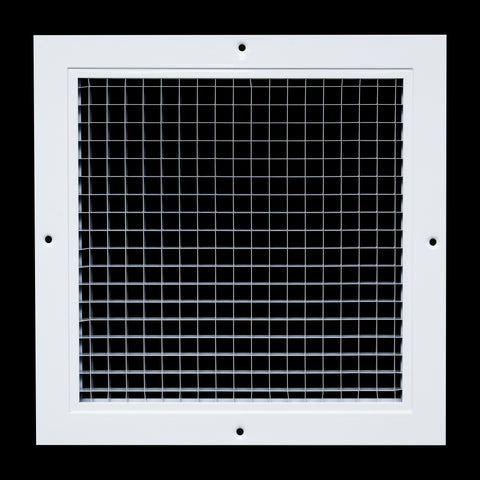 10"x10" White Aluminum Eggcrate Return Air Grille, Low-Noise High-Airflow Rust-Proof Vent Cover
