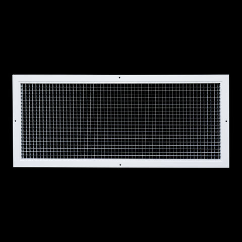 30"x12" White Aluminum Eggcrate Return Air Grille, Low-Noise High-Airflow Rust-Proof Vent Cover