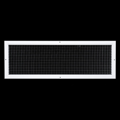 10"x32" White Aluminum Eggcrate Return Air Grille, Low-Noise High-Airflow Rust-Proof Vent Cover