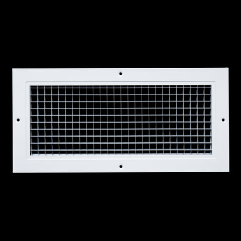 6"x14" White Aluminum Eggcrate Return Air Grille, Low-Noise High-Airflow Rust-Proof Vent Cover