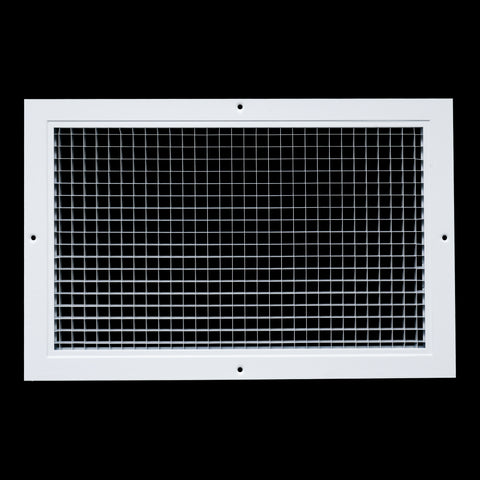 16"x10" White Aluminum Eggcrate Return Air Grille, Low-Noise High-Airflow Rust-Proof Vent Cover