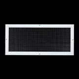 24"x10" White Aluminum Eggcrate Return Air Grille, Low-Noise High-Airflow Rust-Proof Vent Cover