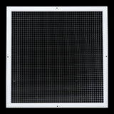 24"x24" White Aluminum Eggcrate Return Air Grille, Low-Noise High-Airflow Rust-Proof Vent Cover