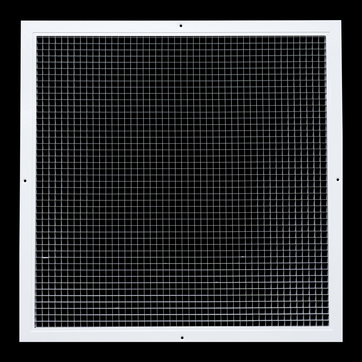 24"x24" White Aluminum Eggcrate Return Air Grille, Low-Noise High-Airflow Rust-Proof Vent Cover