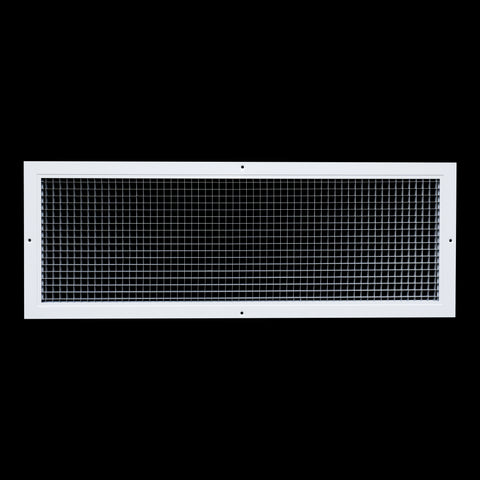 30"x10" White Aluminum Eggcrate Return Air Grille, Low-Noise High-Airflow Rust-Proof Vent Cover