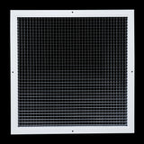 20"x20" White Aluminum Eggcrate Return Air Grille, Low-Noise High-Airflow Rust-Proof Vent Cover