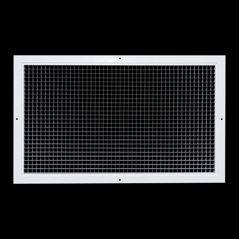 14"x24" White Aluminum Eggcrate Return Air Grille, Low-Noise High-Airflow Rust-Proof Vent Cover
