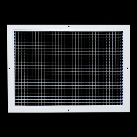 14"x20" White Aluminum Eggcrate Return Air Grille, Low-Noise High-Airflow Rust-Proof Vent Cover