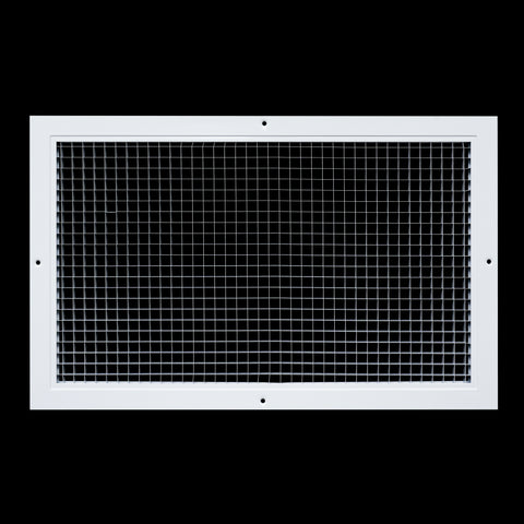 12"x20" White Aluminum Eggcrate Return Air Grille, Low-Noise High-Airflow Rust-Proof Vent Cover