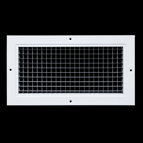 6"x12" White Aluminum Eggcrate Return Air Grille, Low-Noise High-Airflow Rust-Proof Vent Cover