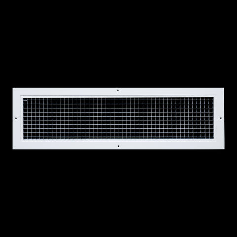 24"x6" White Aluminum Eggcrate Return Air Grille, Low-Noise High-Airflow Rust-Proof Vent Cover