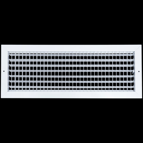 airgrilles 24x8 steel adjustable air supply grille register vent cover grill for sidewall and ceiling White  Outer Dimensions: 25.75"W X 9.75"H for 24x8 Duct Opening