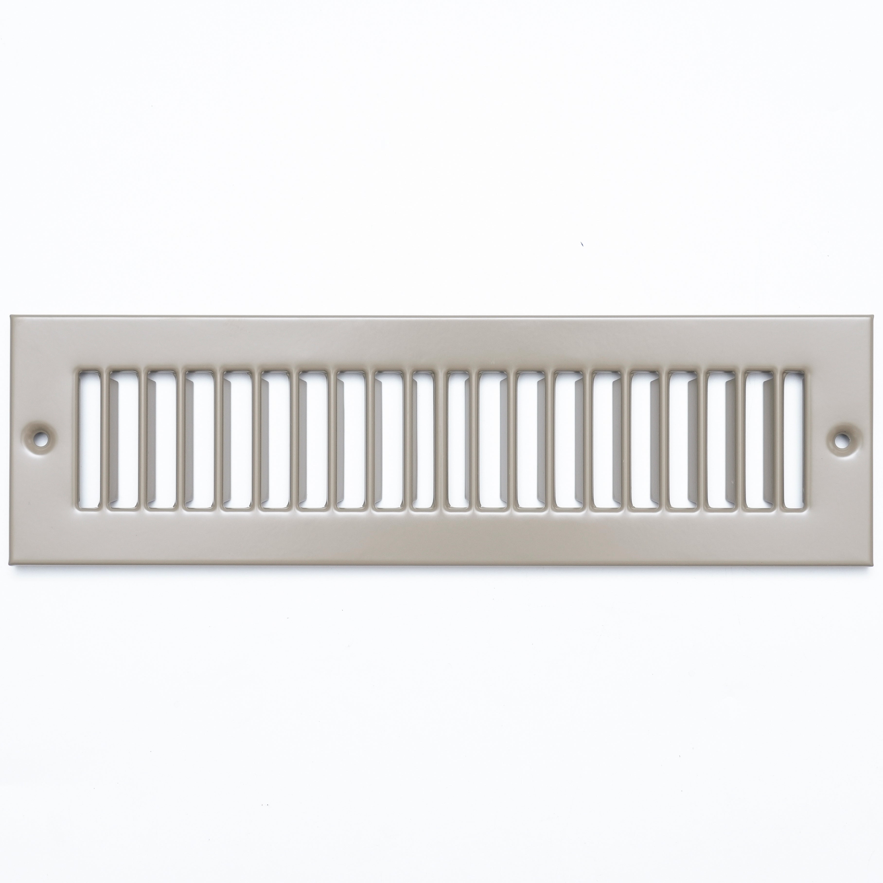 airgrilles 2" x 10" floor register with louvered design   heavy duty walkable design with damper   floor vent grille   easy to adjust air supply lever   gray hnd-flg-gr-2x10  - 1