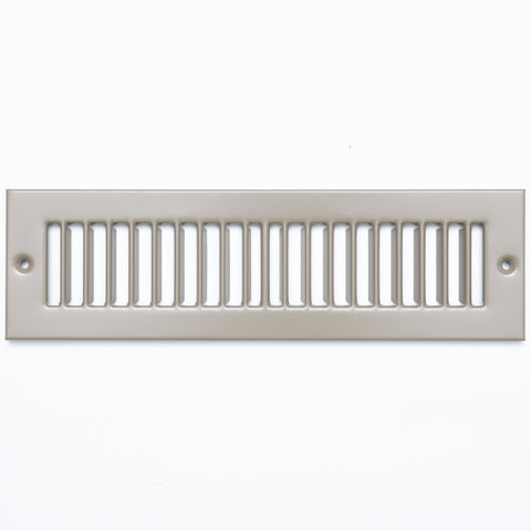 airgrilles 2" x 10" floor register with louvered design   heavy duty walkable design with damper   floor vent grille   easy to adjust air supply lever   gray hnd-flg-gr-2x10  - 1