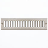 12"x2" Brown Toe Kick Vent Cover, Cabinet Toe Space HVAC Register Grille
