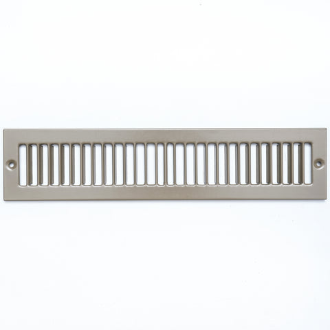 airgrilles 2" x 14" toe kick register grille   vent cover   outer dimensions: 3.5" x 15.5"   brown hnd-tgs-br-2x14  - 1