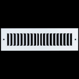 10"x2" White Toe Kick Vent Cover, Cabinet Toe Space HVAC Register Grille