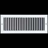 12"x4" White Toe Kick Vent Cover, Cabinet Toe Space HVAC Register Grille
