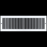 14"x4" White Toe Kick Vent Cover, Cabinet Toe Space HVAC Register Grille